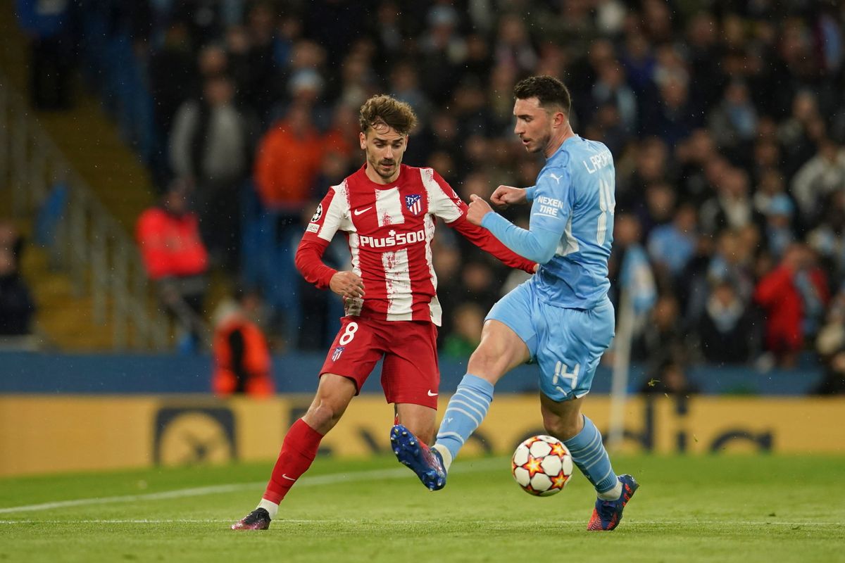 A madridiak szinte csak védekeztek, Griezmann (balra) alig ért labdába Fotó: MTI/AP Dave Thompson 